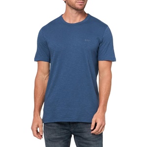 BOSS Men’s Tonal Square Patch Logo Jersey T-Shirt(Quartz Blue Fade)
