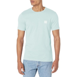 BOSS Men’s Tonal Woven Patch Logo Jersey T-Shirt(Cloud Green)