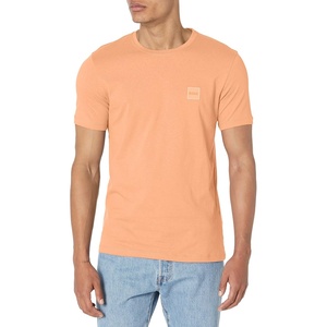 BOSS Men’s Tonal Woven Patch Logo Jersey T-Shirt(Papaya Orange)