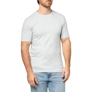 BOSS Men’s Tonal Woven Patch Logo Jersey T-Shirt(Shark Tooth)