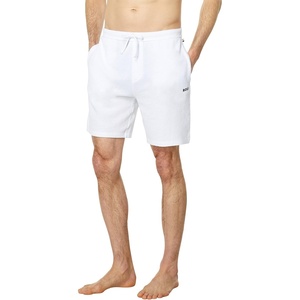 BOSS Men’s Waffle Contrast Logo Lounge Shorts(Bright Porcelain)