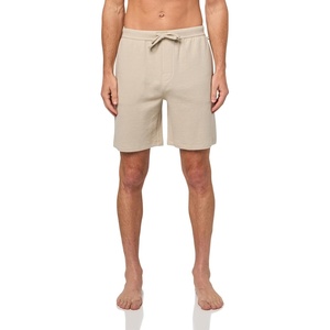 BOSS Men’s Waffle Contrast Logo Lounge Shorts(Cashew)