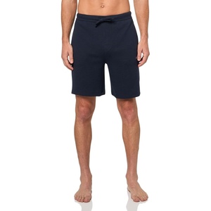 BOSS Men’s Waffle Contrast Logo Lounge Shorts(Ink Blue)