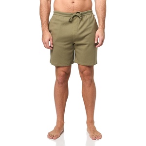 BOSS Men’s Waffle Contrast Logo Lounge Shorts(Kalamata Green)