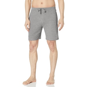 BOSS Men’s Waffle Contrast Logo Lounge Shorts(Pearl Grey Melange)