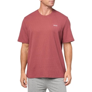 BOSS Men’s Waffle Contrast Logo Short-Sleeve T-Shirt(Red Potato)