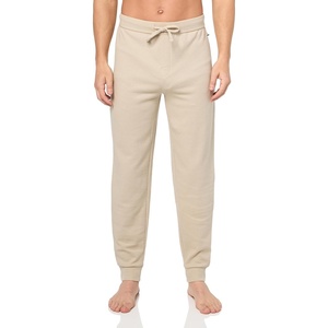 BOSS Men’s Waffle Cotton Cuffed Sweatpants(Milky Way)