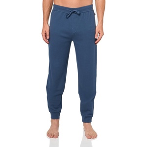 BOSS Men’s Waffle Cotton Cuffed Sweatpants(Northern Blue)