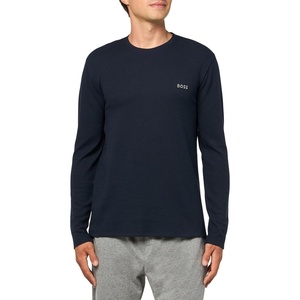 BOSS Men’s Waffle Long Sleeve Shirt(Clean Navy)