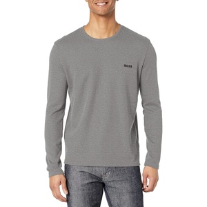 BOSS Men’s Waffle Long Sleeve Shirt(High Rise Grey)
