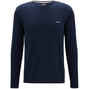 BOSS Men’s Waffle Long Sleeve Shirt(Navy Blue)