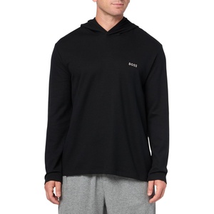 BOSS Men’s Waffle Long Sleeve Shirt(Outer Space Black)