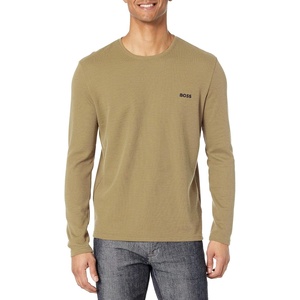 BOSS Men’s Waffle Long Sleeve Shirt(Trout Green)