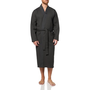 BOSS Mens Waffle Robe(Asphalt)
