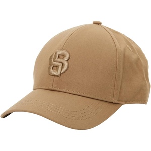 BOSS Men’s Zed-B-Icon Cotton Twill Cap with Embroidered Double-B Monogram(Dark Beige 252)