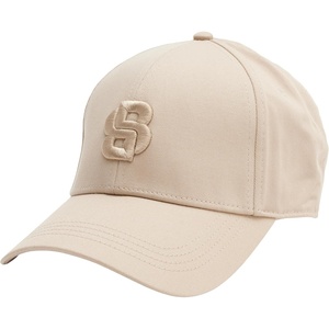 BOSS Men’s Zed-B-Icon Cotton Twill Cap with Embroidered Double-B Monogram(Open Beige 286)