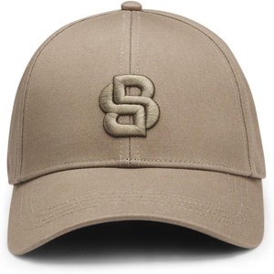 BOSS Men’s Zed-B-Icon Cotton Twill Cap with Embroidered Double-B Monogram(Open Brown)