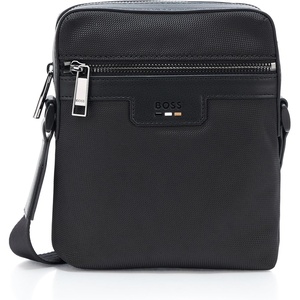 BOSS, Ray Zipper Closure Crossbody Bag(Pitch Black)