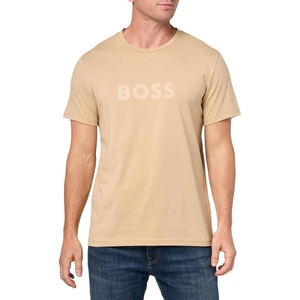 BOSS T-Shirt RN Slim Fit with Sun Protection(Dessert Beige)