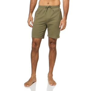 BOSS, Waffle Contrast Logo Lounge Shorts, kalamata green, M