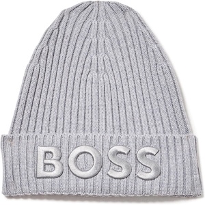 BOSS Women’s Tonal Logo Knit Hat(Grey Snowflake)