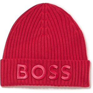 BOSS Women’s Tonal Logo Knit Hat(Merry Red)