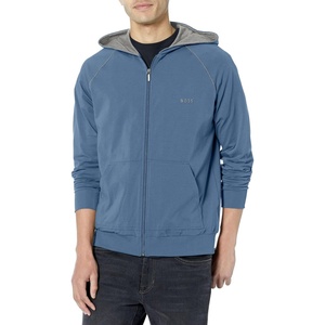 BOSS mens Mix&match Zip Up Hoodie(Bijou Blue)