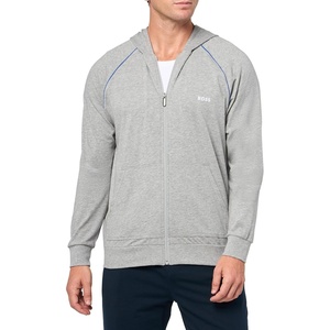 BOSS mens Mix&match Zip Up Hoodie(Cashmere Grey)