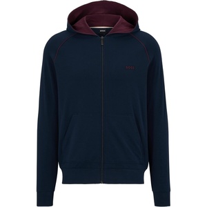 BOSS mens Mix&match Zip Up Hoodie(Oxford Blue)