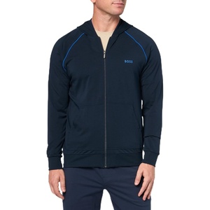 BOSS mens Mix&match Zip Up Hoodie(Space Cadet Blue)