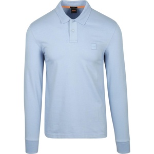 Hugo Boss Passerby Long Sleeve Cotton Black Polo Shirt(470open Blue)