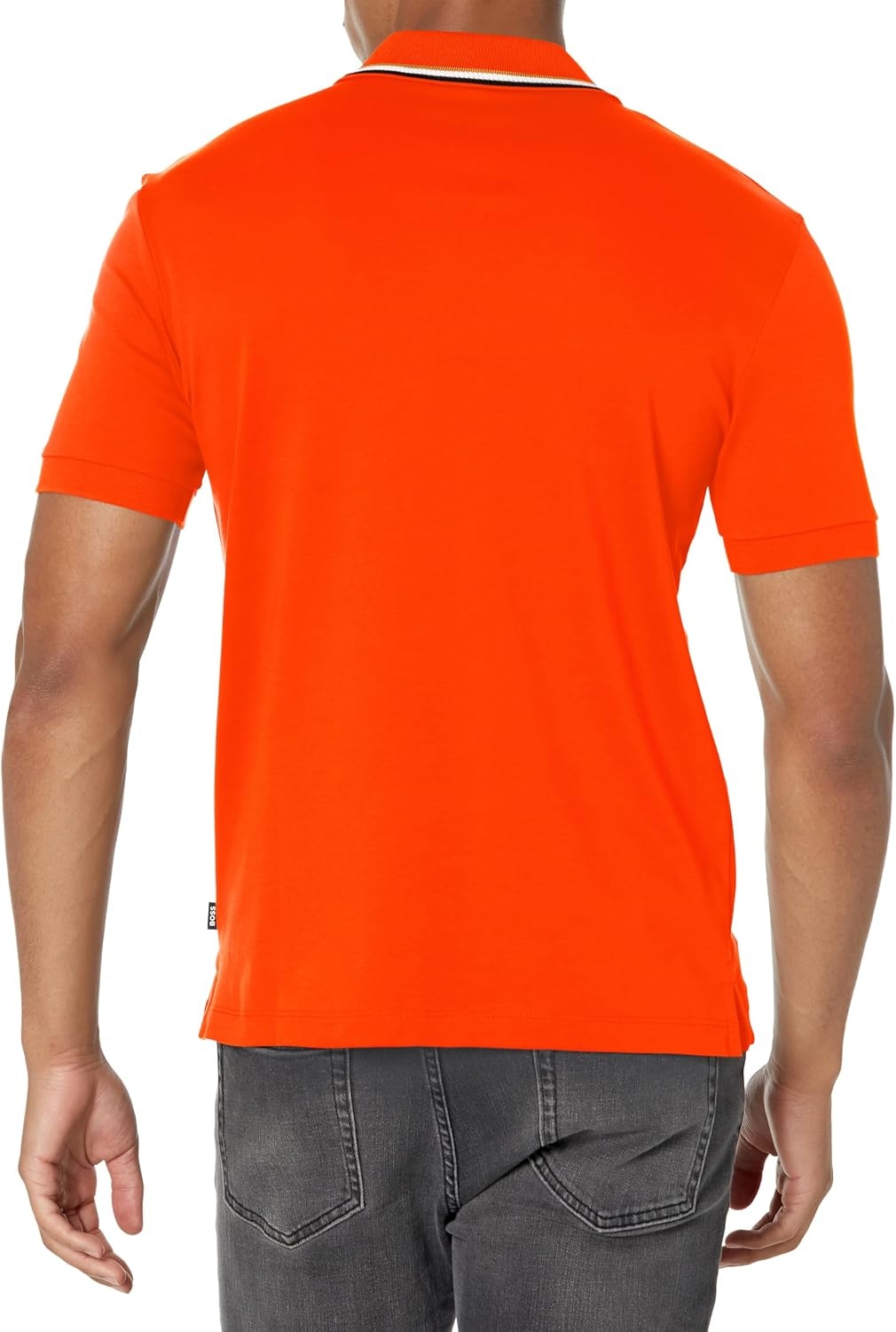 image:imageBOSS Mens Penrose Stripe Collar Polo ShirtOrangecom