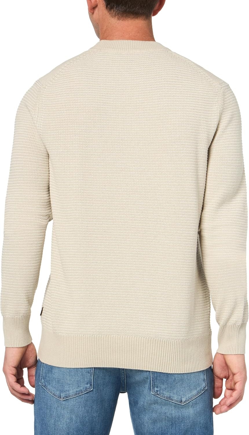 image:imageBOSS Mens Two Tone Cotton Blend Knit SweaterDark Dust