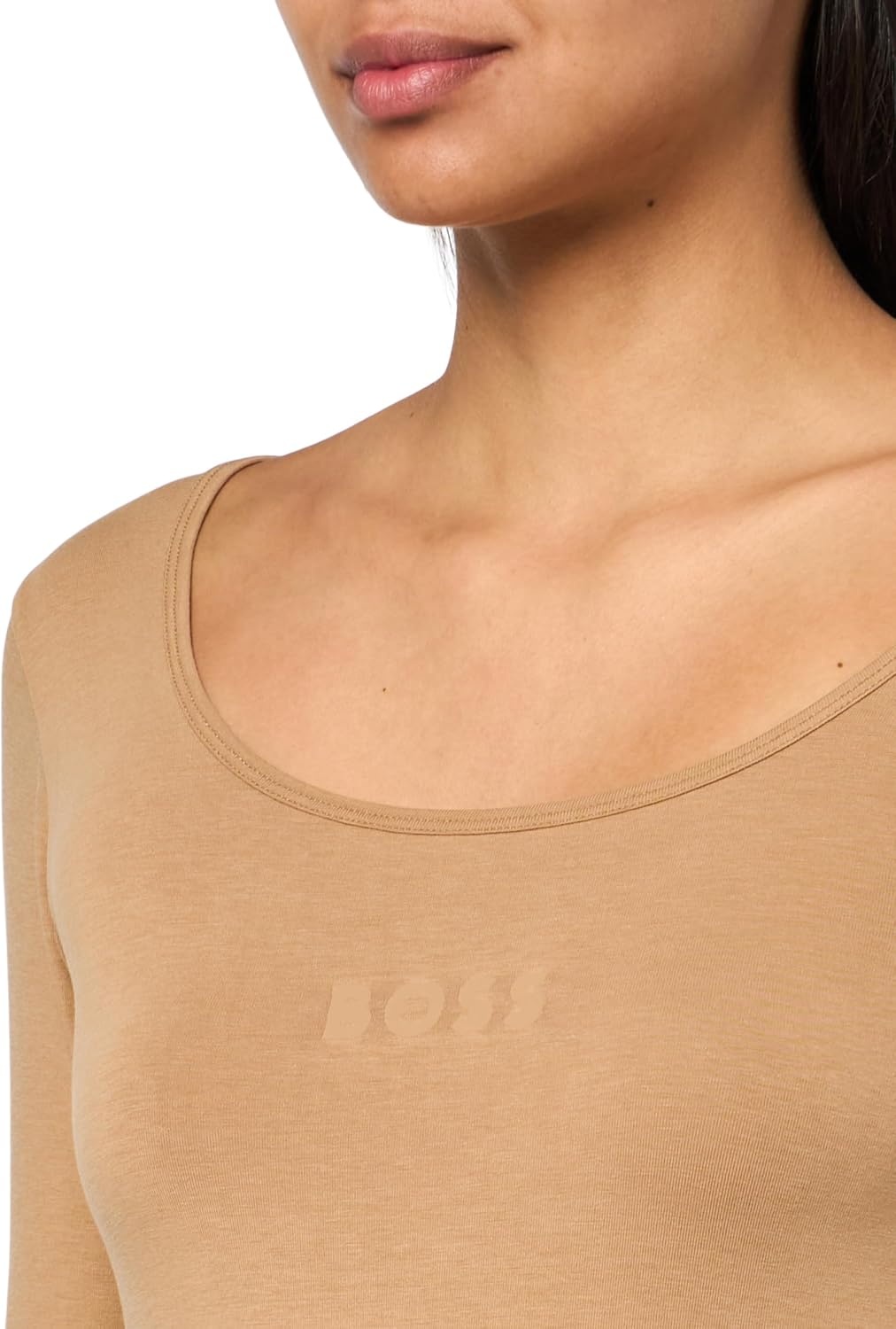 image:imageBOSS Womens Long Sleeve Scoop Neck ShirtMedium Beige