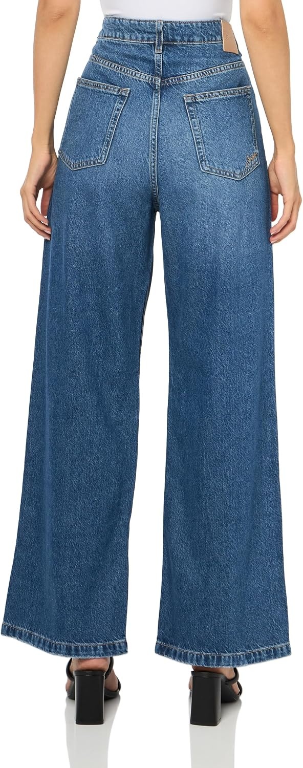 image:imageBOSS Womens Marlene Wide Leg High Rise JeanSapphire Blue