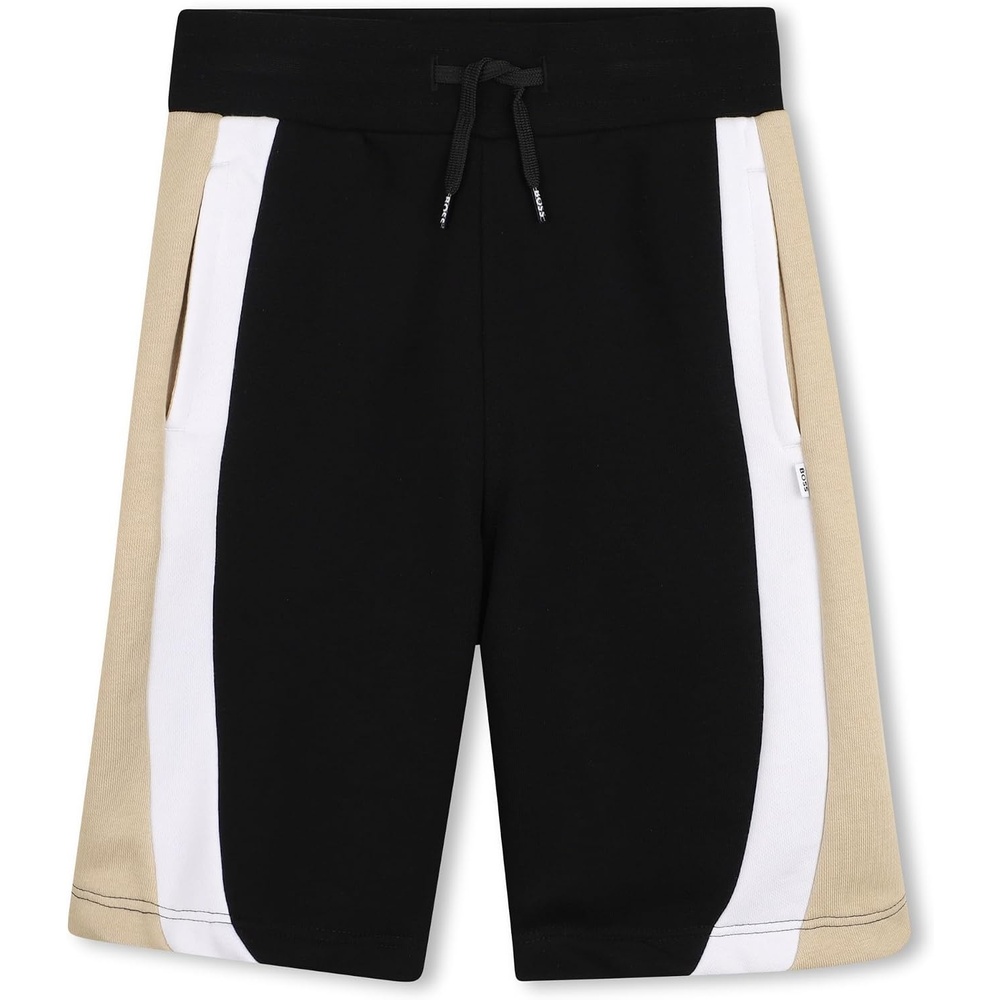 image:imageBOSS Boys Bermuda Shorts Kids Elastic Waist Cotton Active LightweightBlack