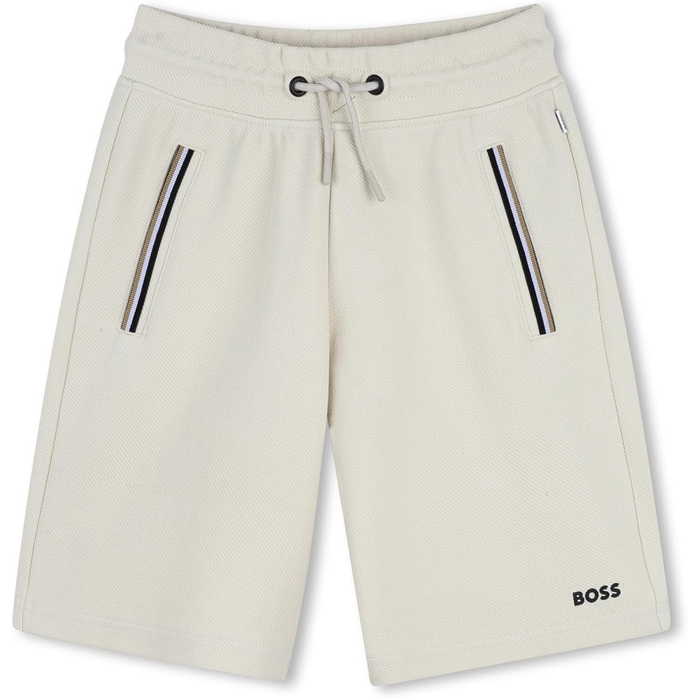 image:imageBOSS Boys Bermuda Shorts Kids Elastic Waist Cotton Active LightweightSand