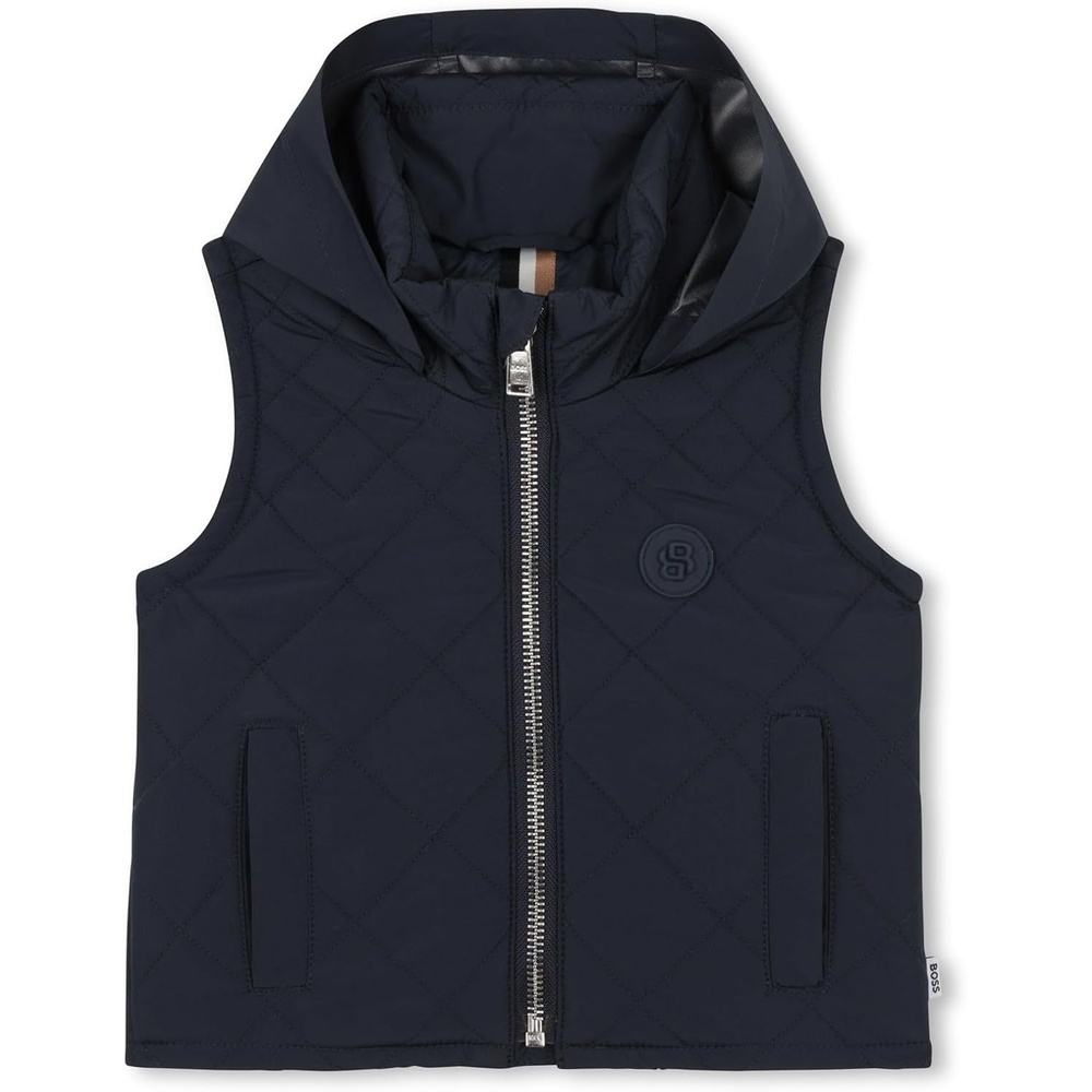 image:imageBOSS Boys Boss Boys Puffer Jacket SleevelessNavy