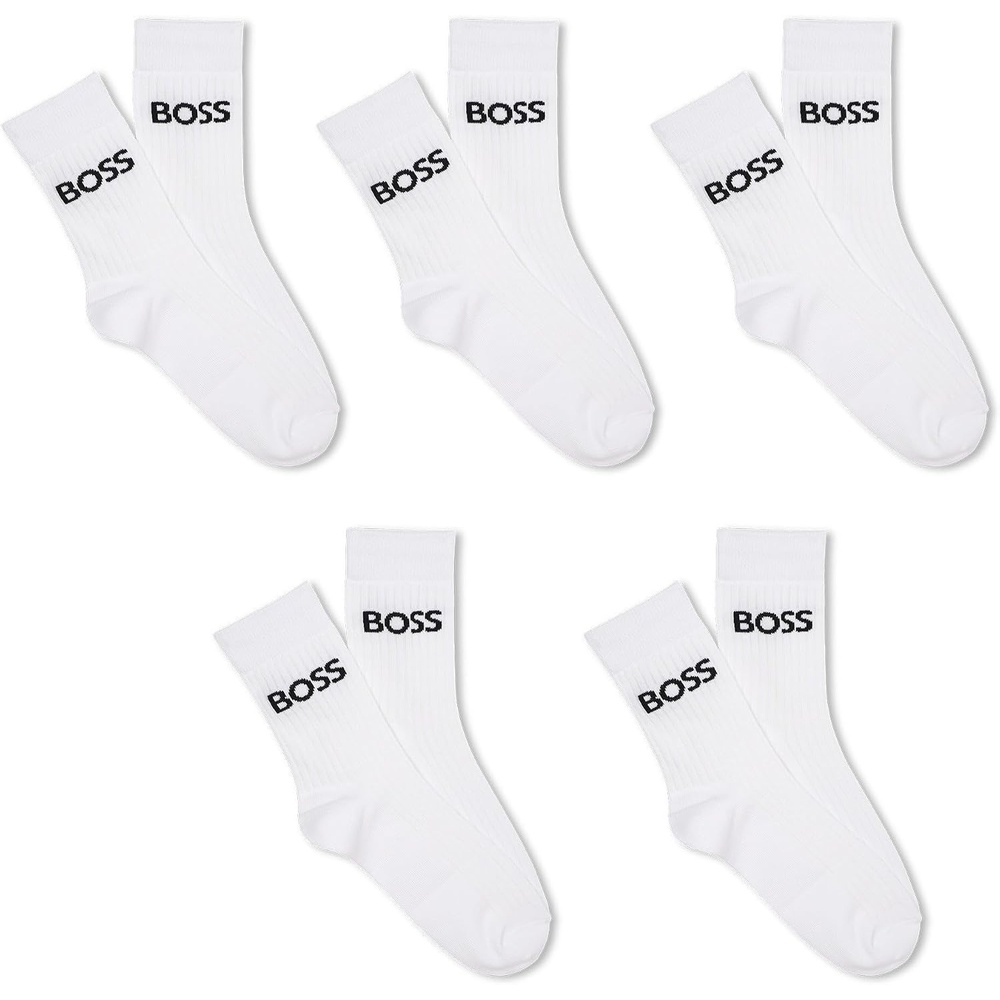 image:imageBOSS Boys Boss Boys Socks 5packWhite