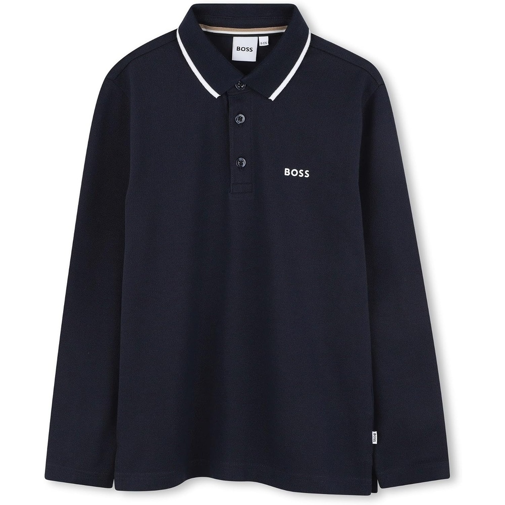 image:imageBOSS Boys Long Sleeve Polo Kids Short Sleeve Cotton Classic Fit PoloBlue