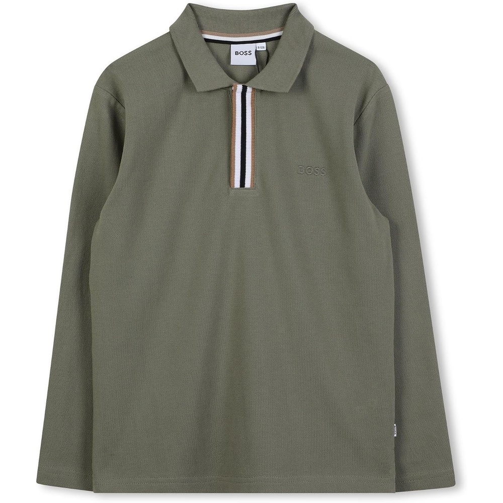 image:imageBOSS Boys Long Sleeve Polo Kids Short Sleeve Cotton Classic Fit PoloGreen