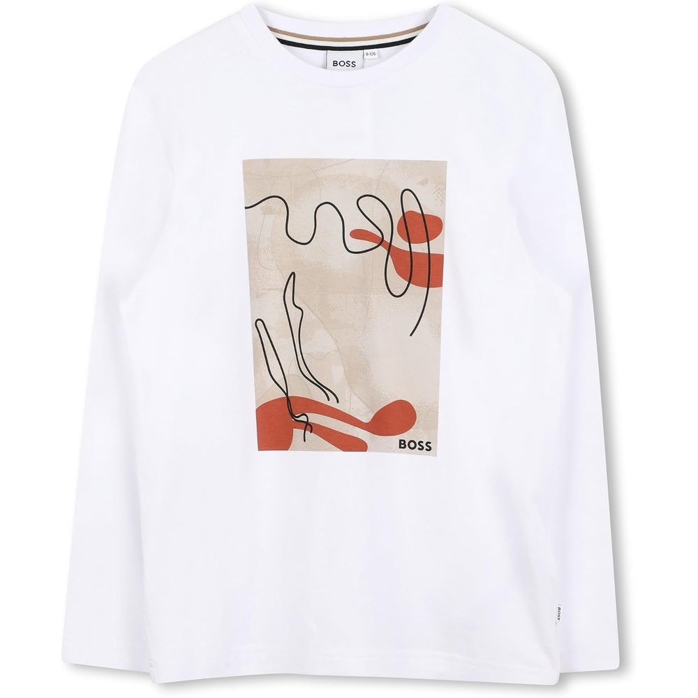 image:imageBOSS Boys Long Sleeve TShirtWhite White