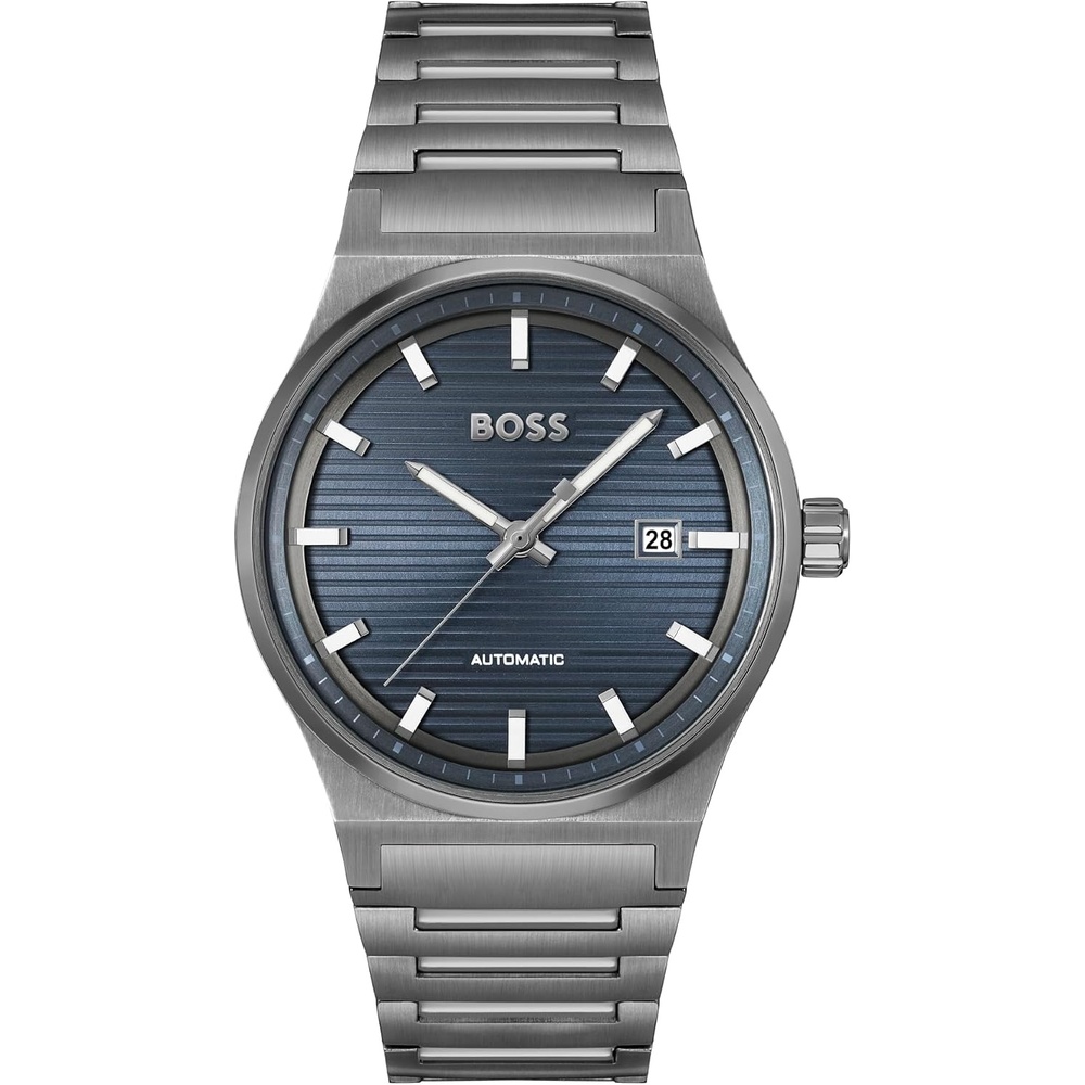 image:imageBOSS Candor Auto Mens Automatic Watch Stainless Steel 5ATM50m Water Resistant  Refined and Elegant Timepiece  SelfWinding  Gift for Him 41mmBlack