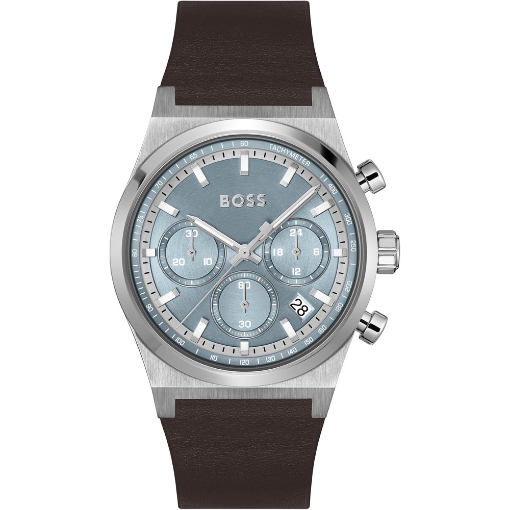 image:imageBOSS Candor Mens Chronograph Watch Quartz Movement Stopwatch Function Water Resistant up to 50 Meters 5ATM Gift for HimBrown