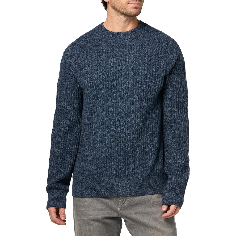 image:imageBOSS Chunky Knit Wool Blend Crew Neck Sweater Bering sea L