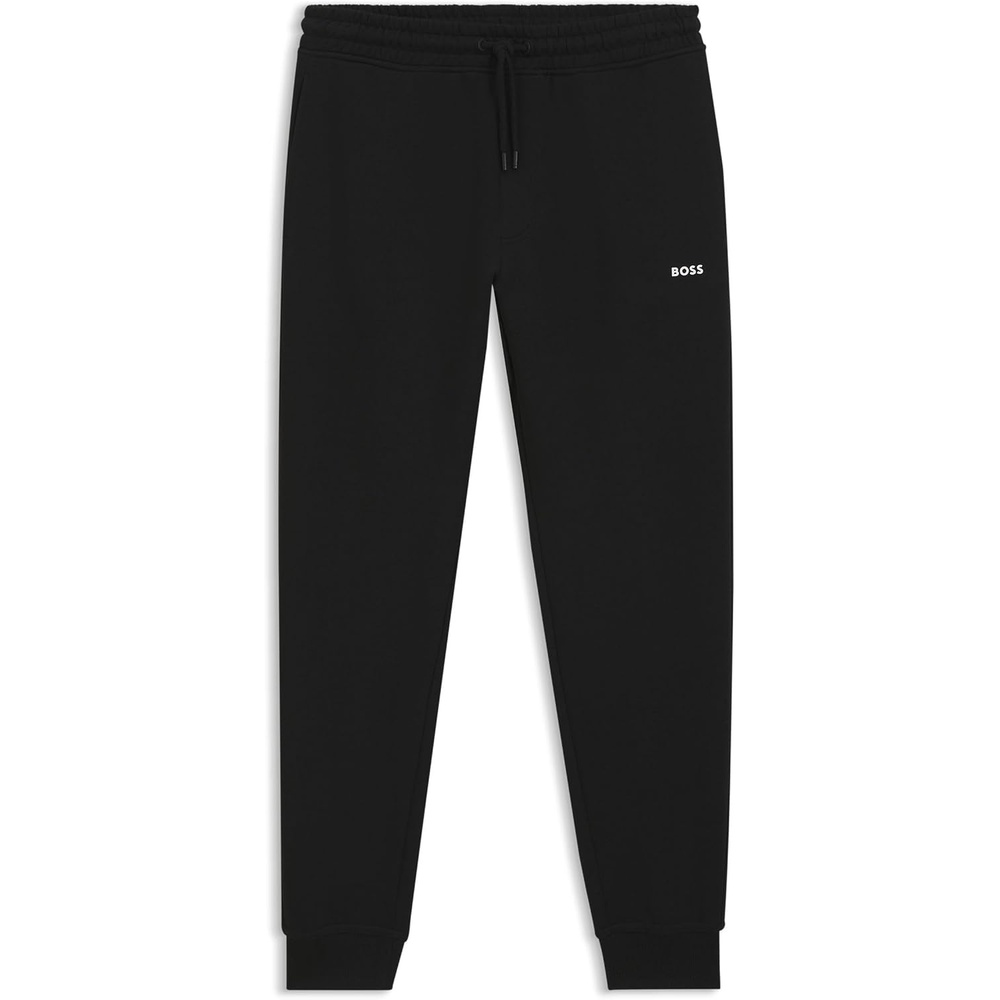 image:imageBOSS Cotton Terry Jogging Bottoms with Logo DetailBlack 1