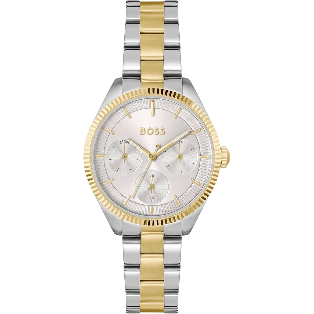 image:imageBOSS Majesty Sport Womens 3H Quartz Multifunction Watch Stainless Steel 3ATM30m Water Resistant  Sporty and Elegant Timepiece  Gift for Her 36mmTwo Tone