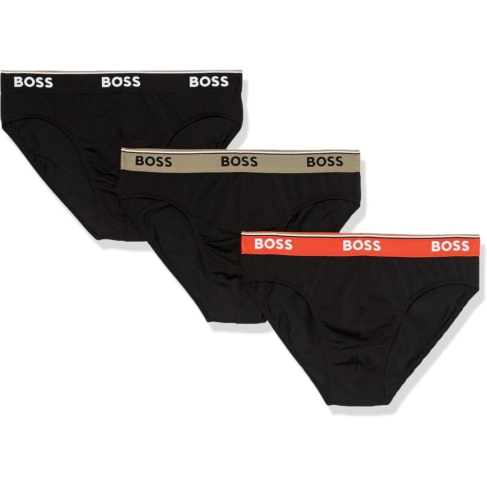 image:imageBOSS Mens 3pack Classic Regular Fit Stretch BriefsBlack GreaseBlack GreaseBlackGrease