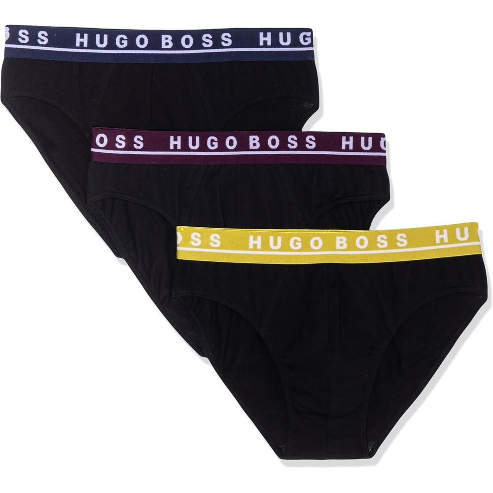 image:imageBOSS Mens 3pack Classic Regular Fit Stretch BriefsRaven BlackRaven BlackRaven Black