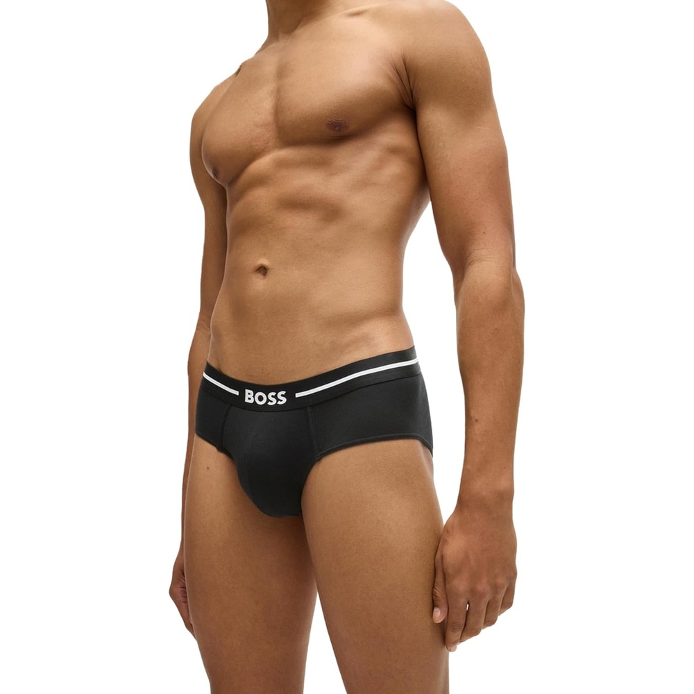 image:imageBOSS Mens 3pack Logo Icon Hipster BriefBlack Carbon